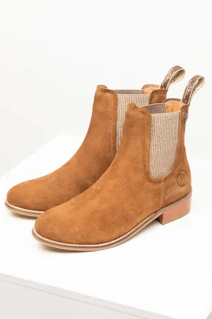 Ladies Heeled Suede Chelsea Boots - Rievaulx