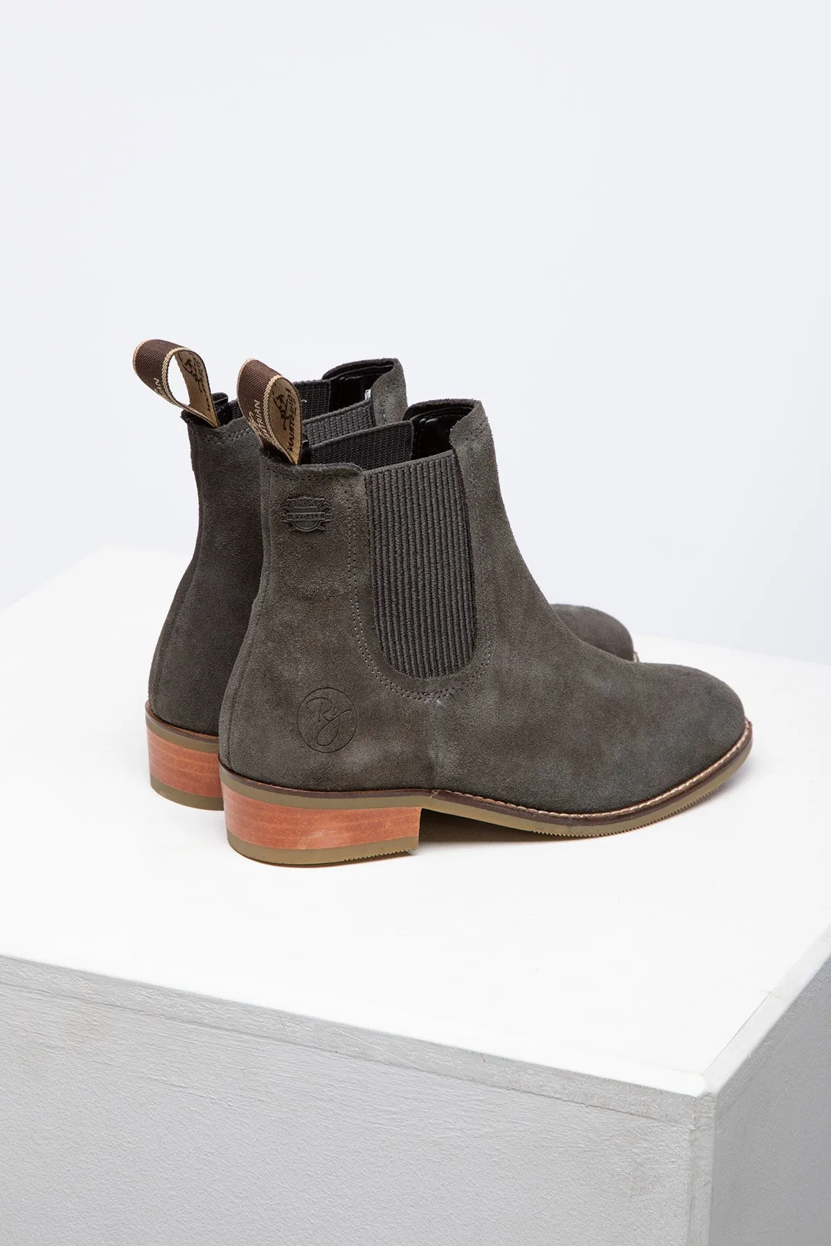 Ladies Heeled Suede Chelsea Boots - Rievaulx