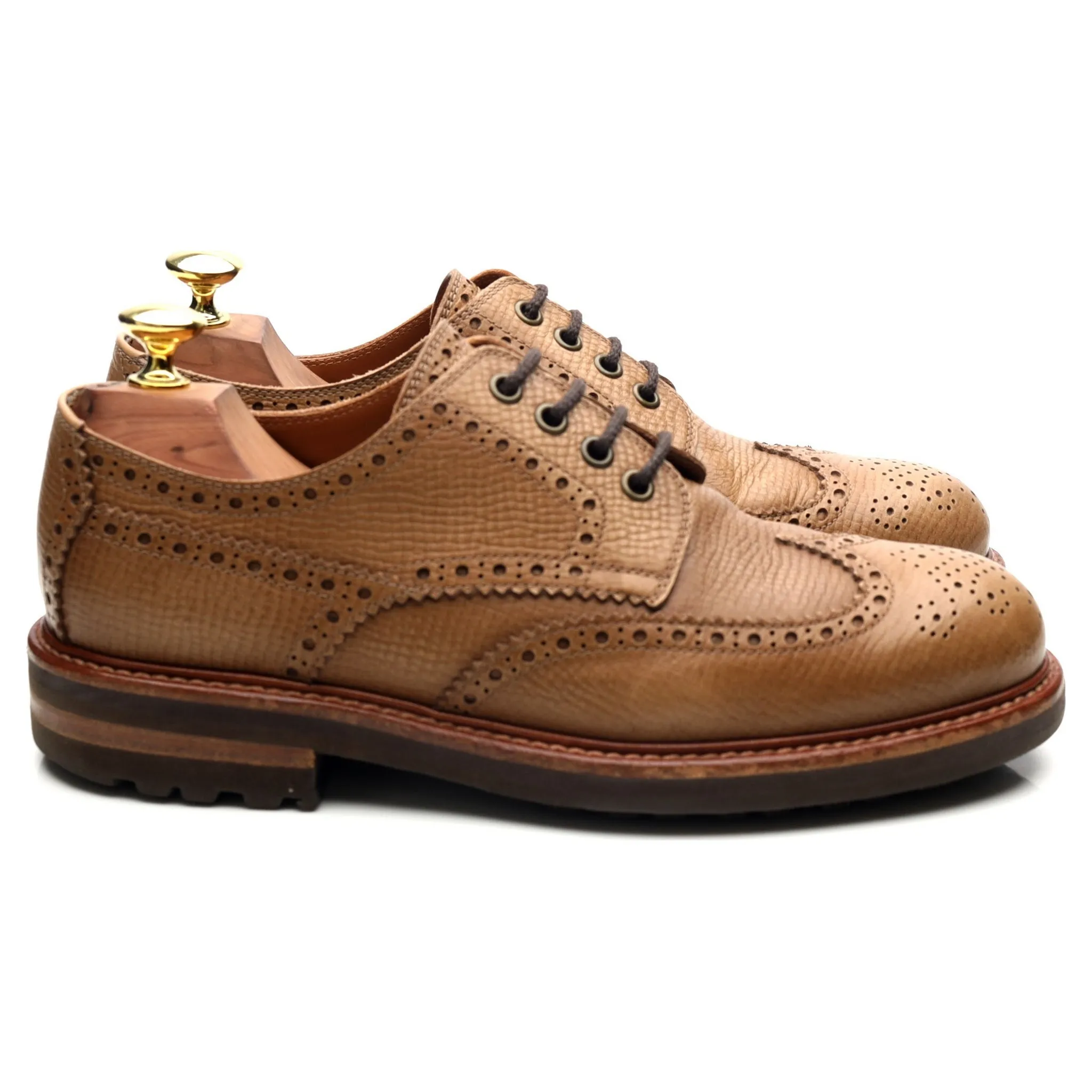 Light Brown Leather Derby Brogues UK 6.5 EU 40.5