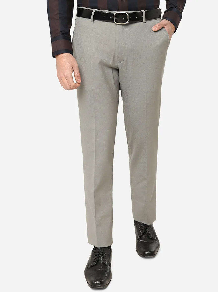 Light Dust Solid Super Slim fit Formal Trouser | JadeBlue