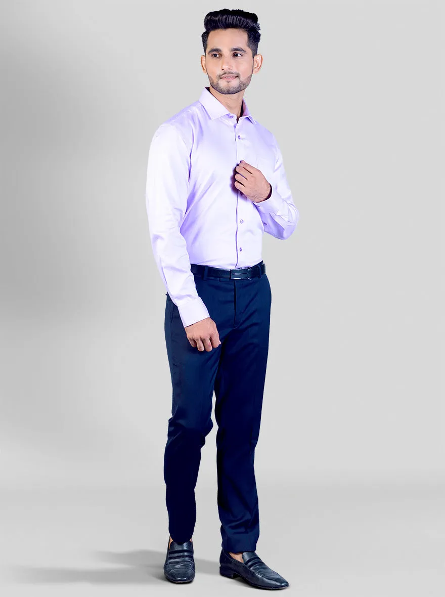 Light Purple Dobby Slim Fit Evening Wear Shirt | Metal