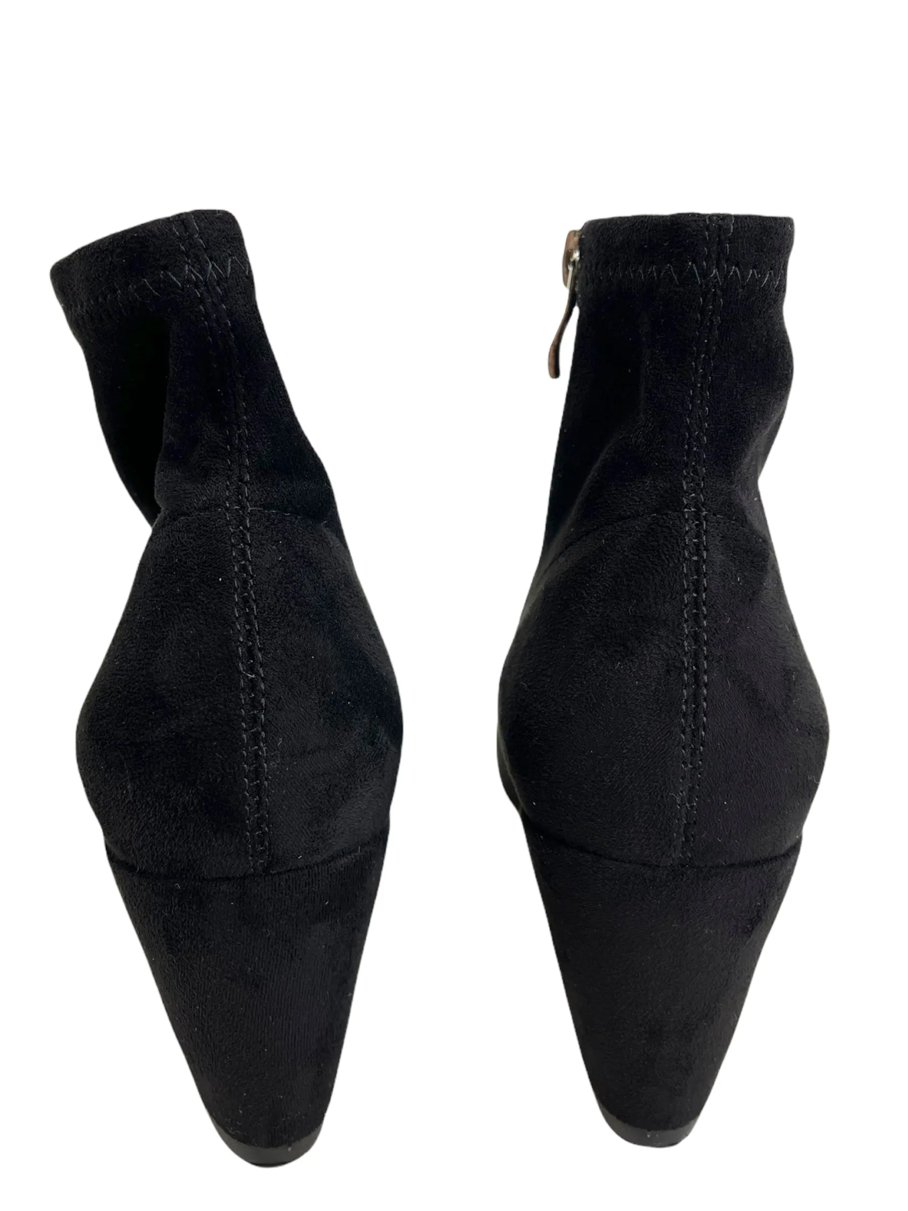 Lisa Key Black Suede Heeled Ankle Boots - UK 4