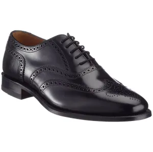 Loake 202 Black Mens Leather Lace-up Brogues Wingtip Oxford Shoes - UK 8.5