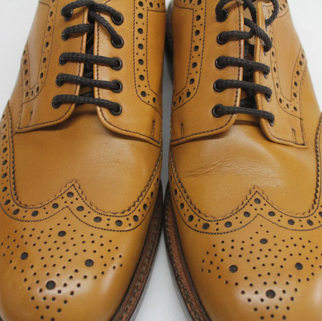 Loake Chester 2 Tan Mens Leather Lace-up Brogues Formal Shoes - UK 9.5