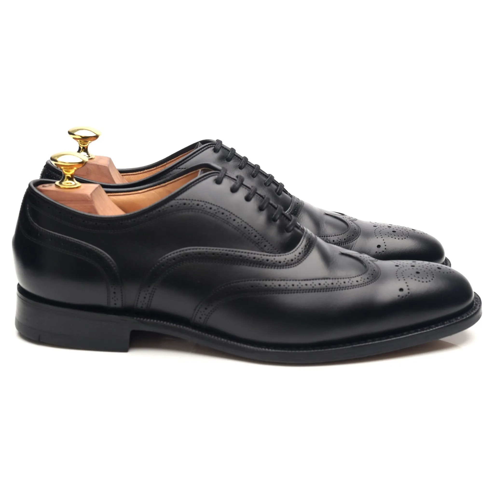 'Longton' Black Leather Brogues UK 7 F