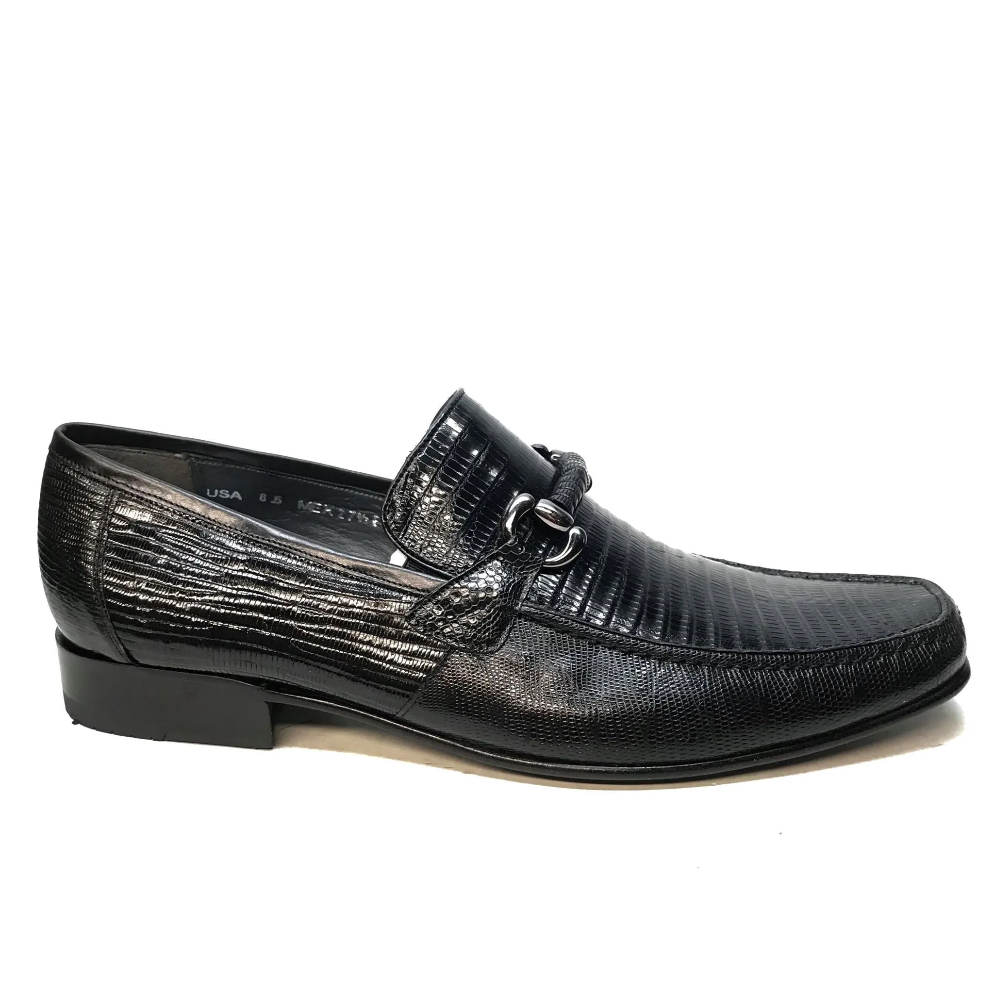 Los Altos Men's All Over Lizard Buckled Dress Loafers