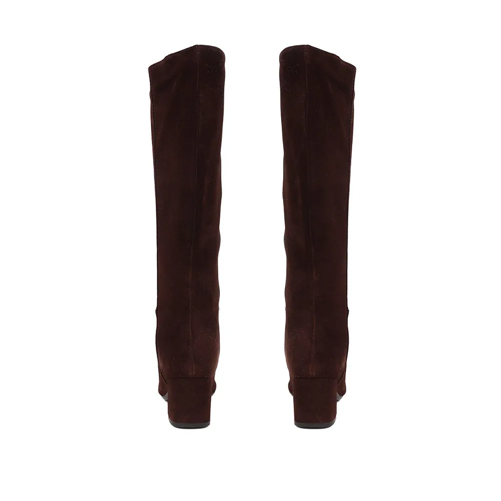 Lou LouR Regular Calf Knee High Suede Boots - LOULOUR / 324 364