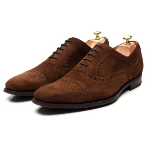 'Luke' Brown Suede Oxford Semi Brogues UK 11 G