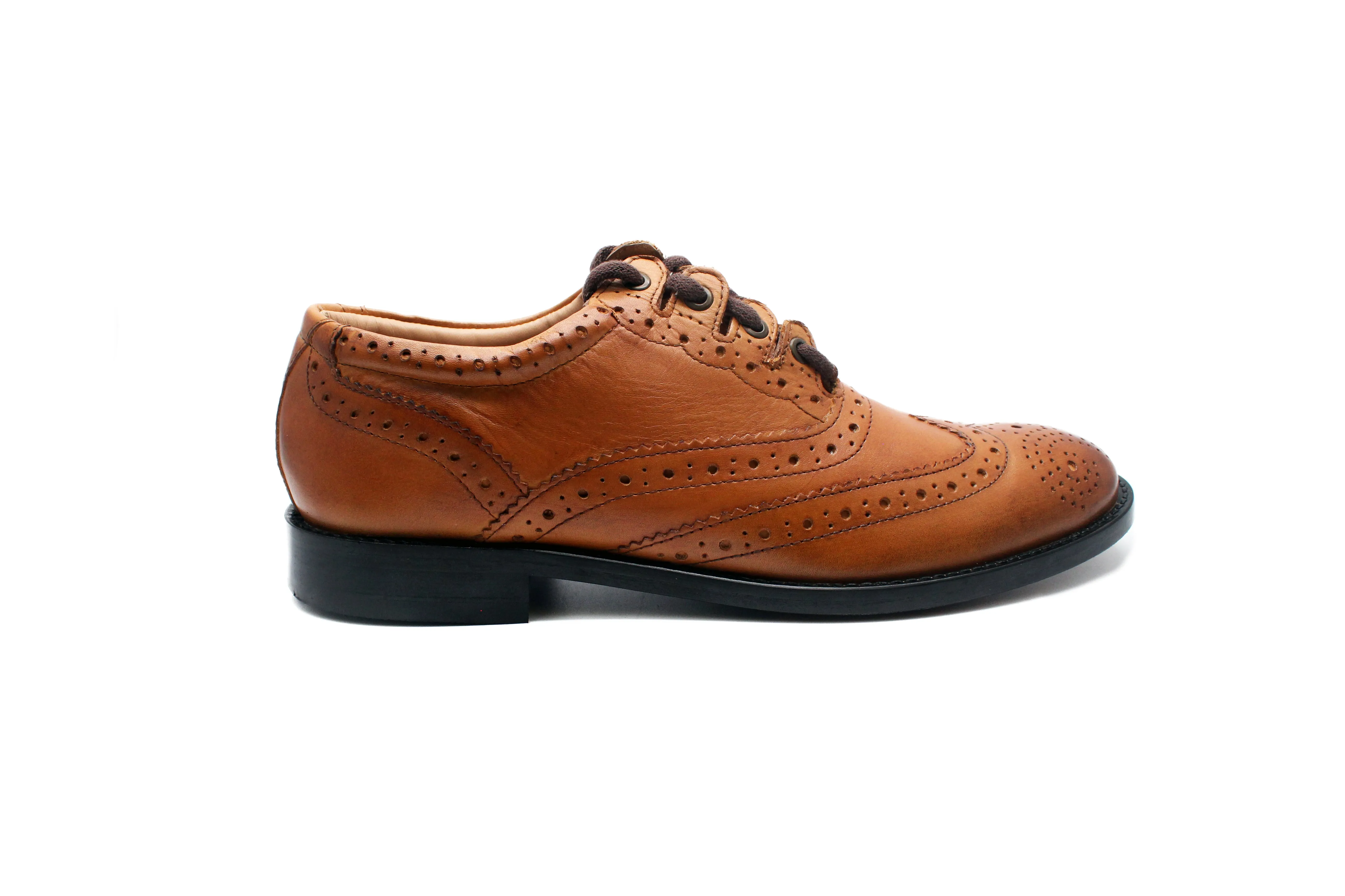 Luxury Ghillie Brogues - Tan - CLEARANCE