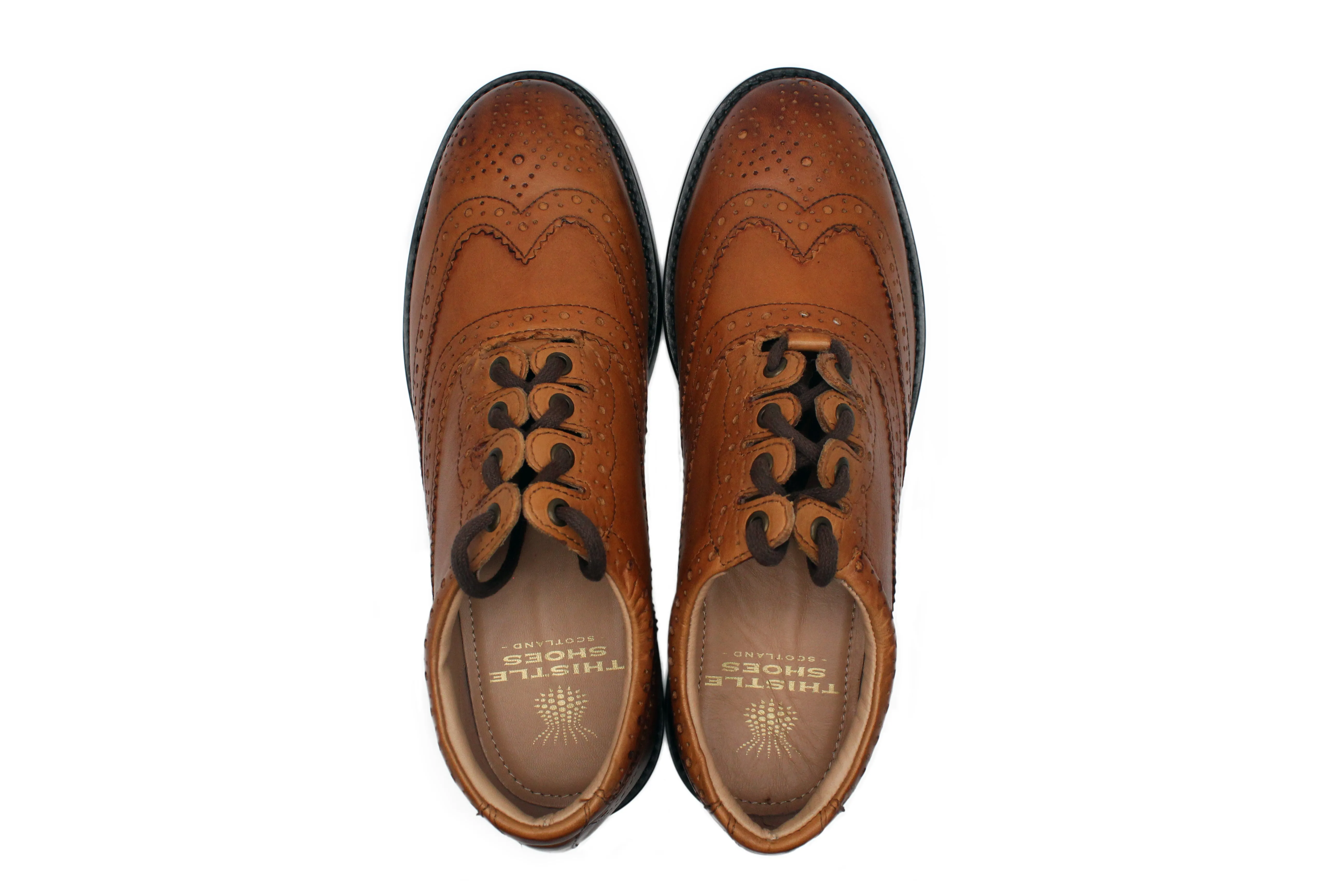 Luxury Ghillie Brogues - Tan - CLEARANCE