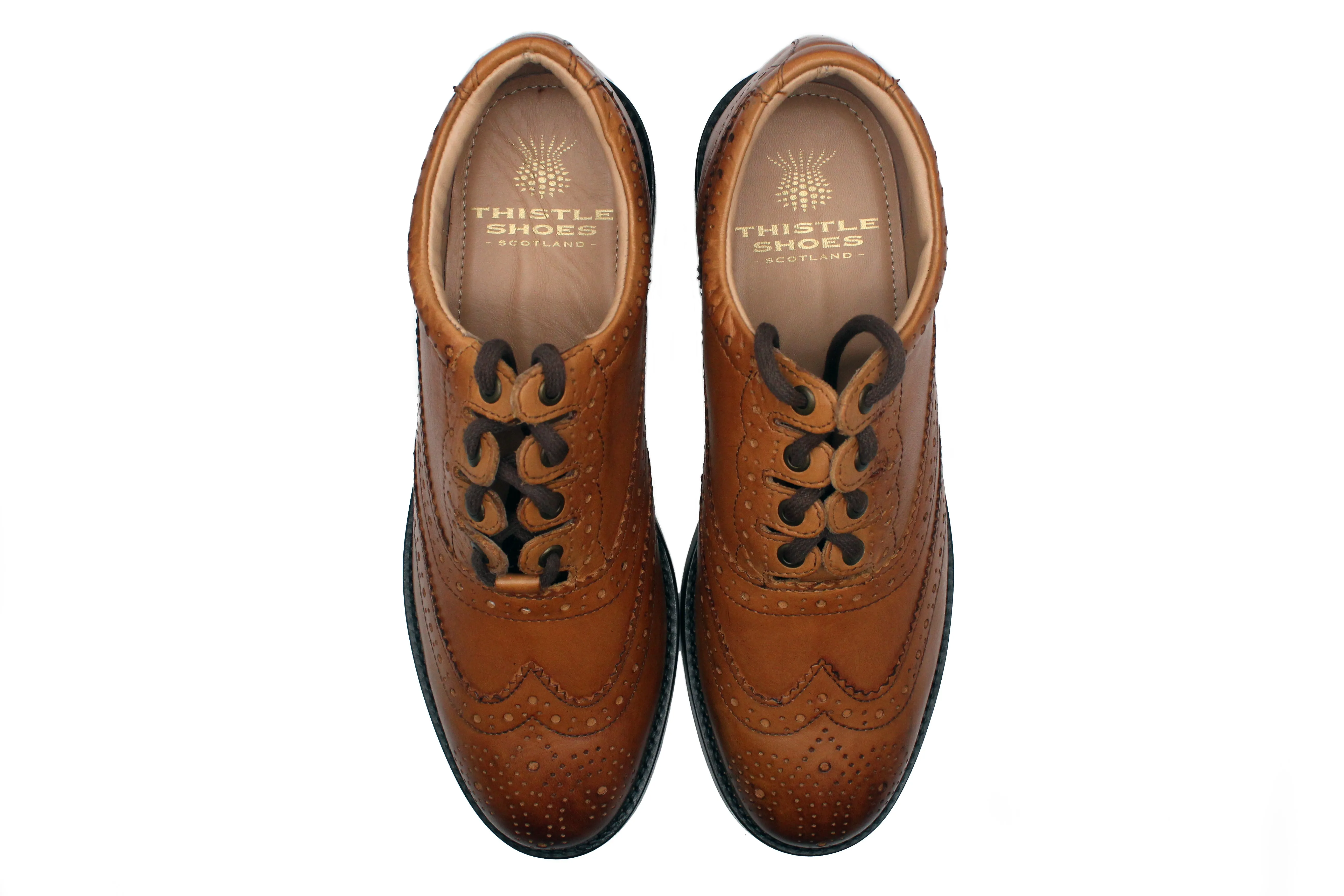 Luxury Ghillie Brogues - Tan - CLEARANCE