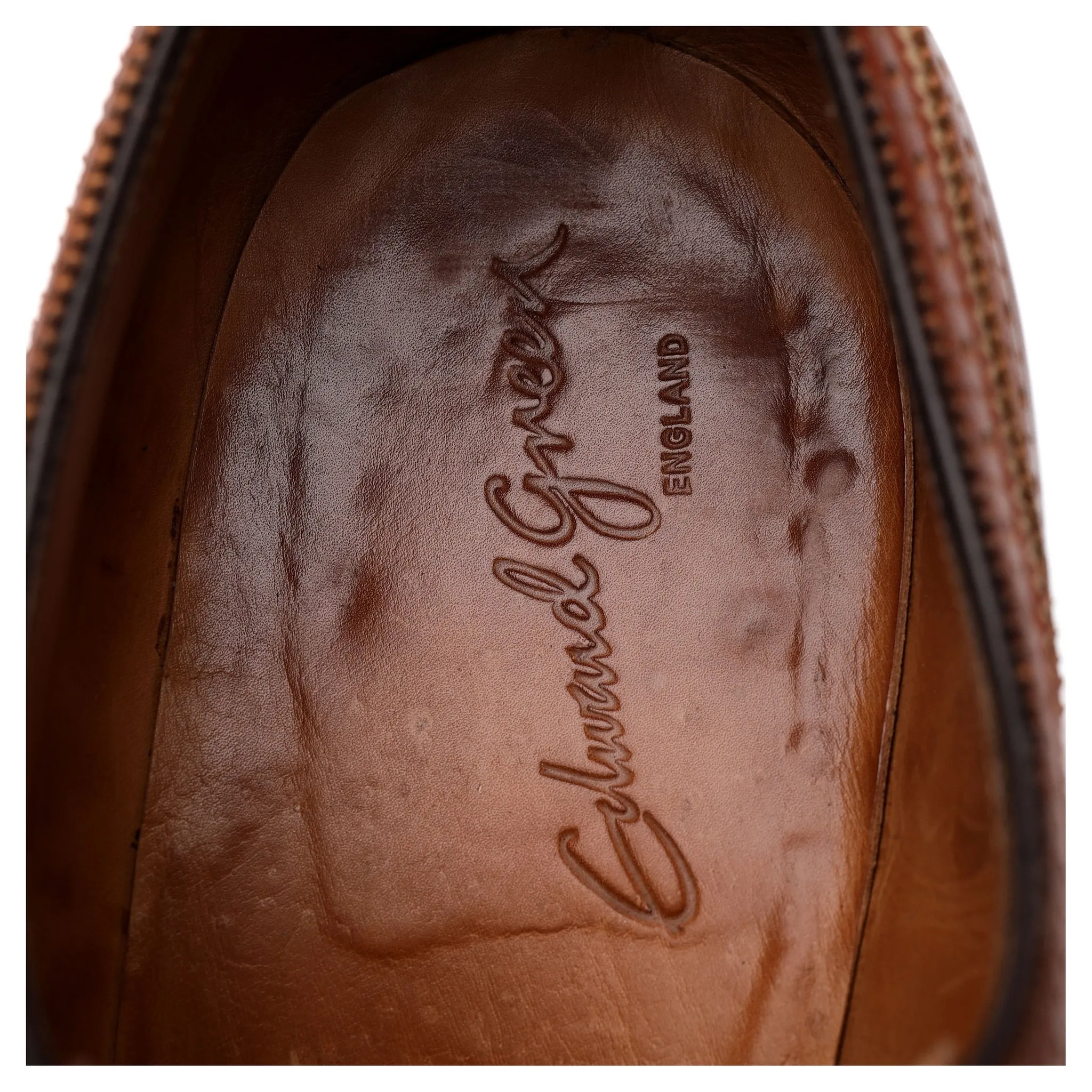 'Malvern' Tan Brown Leather Oxford Brogues UK 8.5 E