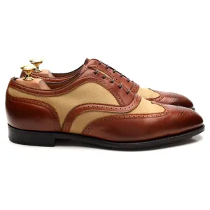 'Malvern' Tan Brown Leather Oxford Brogues UK 8.5 E