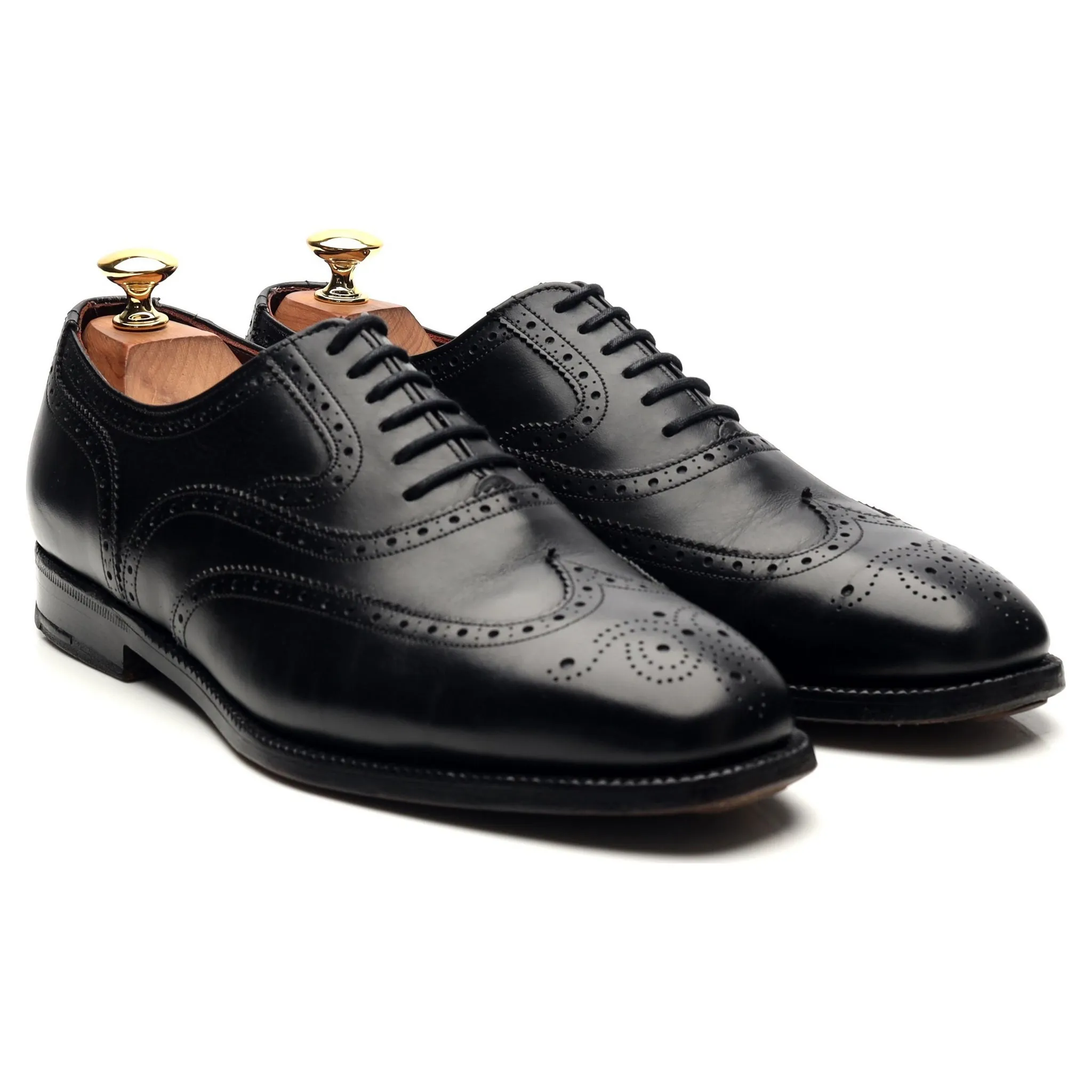 Masterclass 'Brunel' Black Leather Oxford Brogues UK 6.5 F