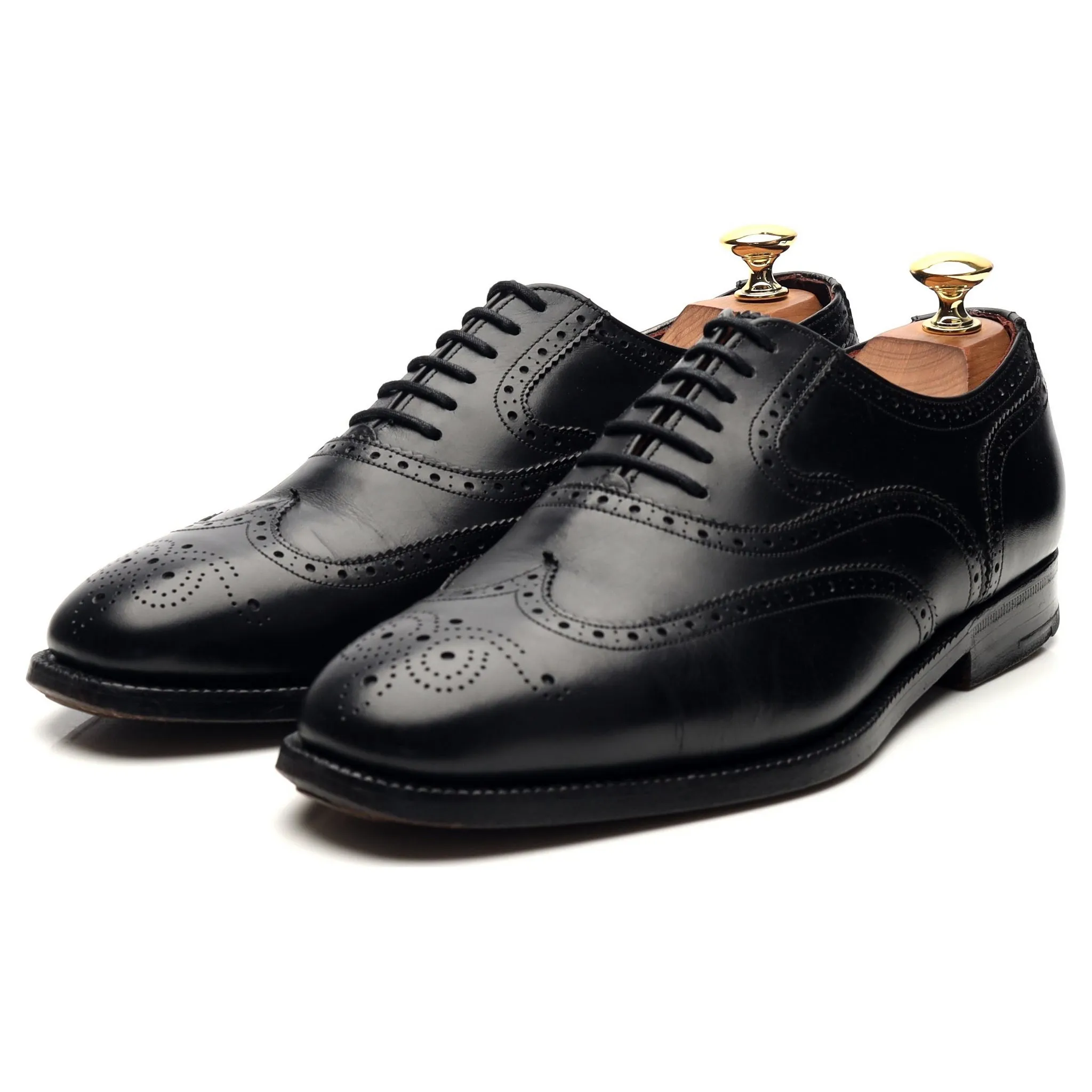 Masterclass 'Brunel' Black Leather Oxford Brogues UK 6.5 F