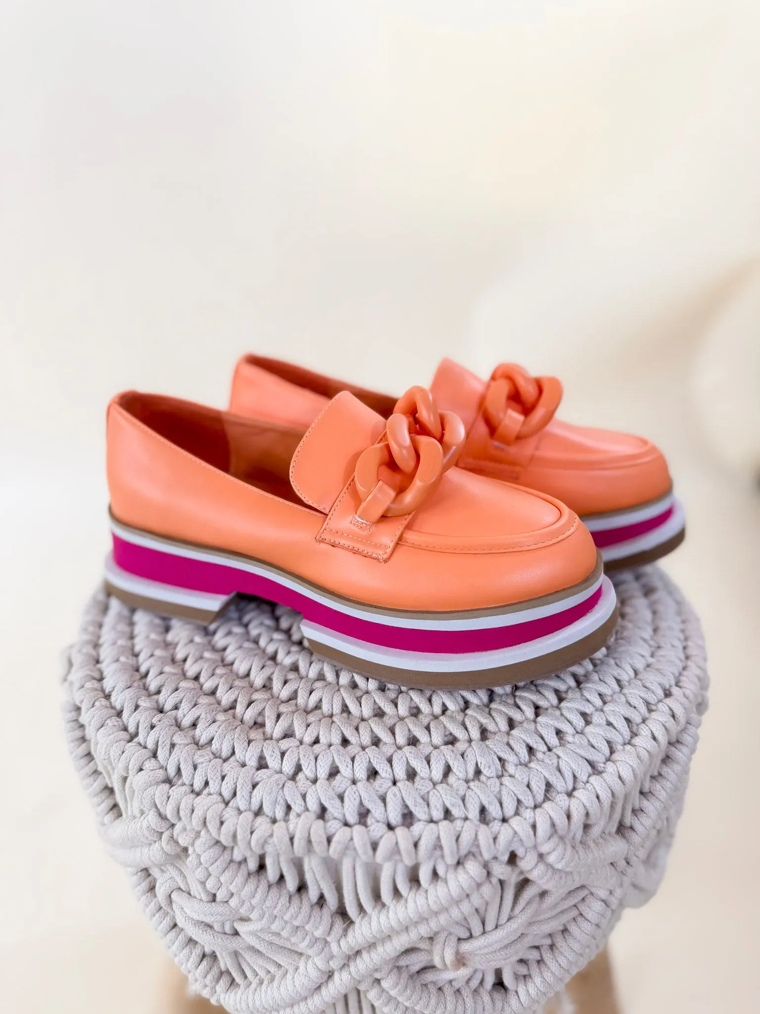 Matisse | Madison Platform Loafer in Orange Sorbet