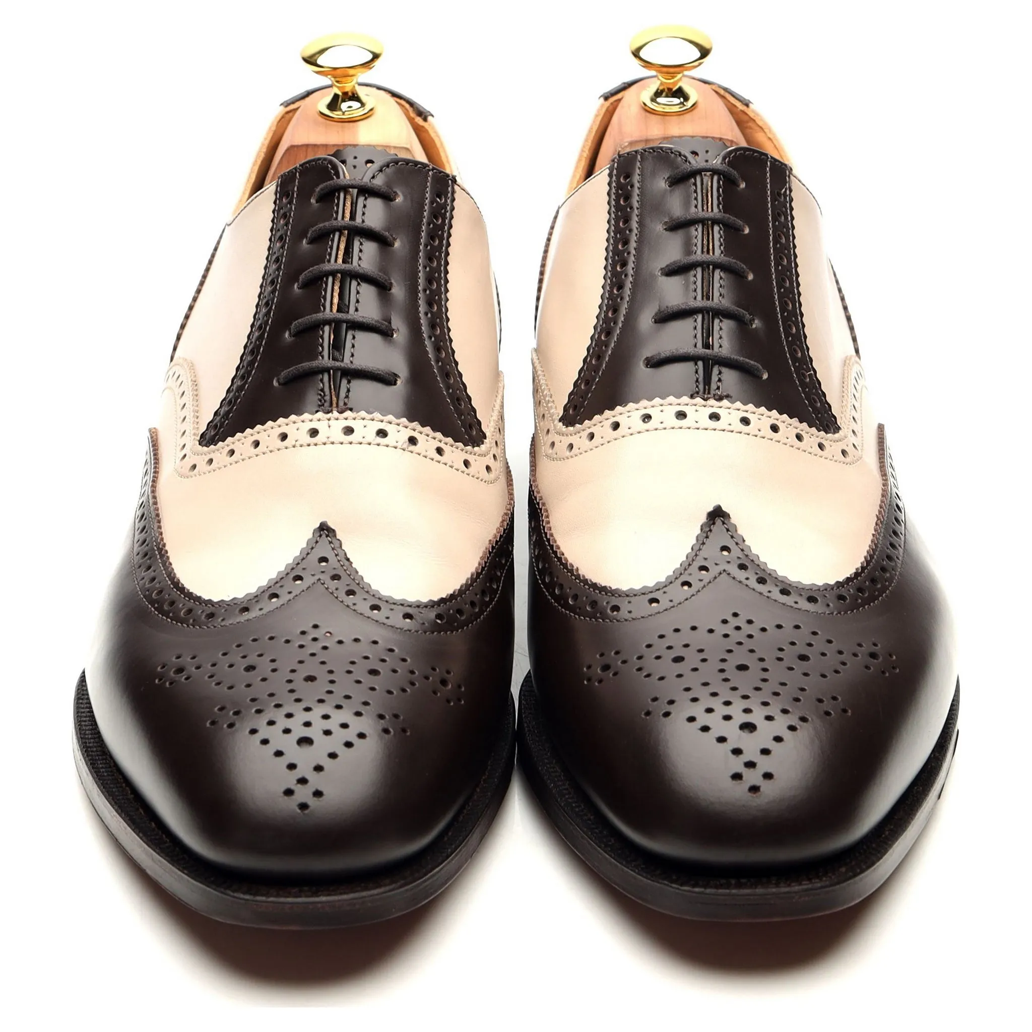 'Melly' Dark Brown Leather Spectator Brogues UK 11 F