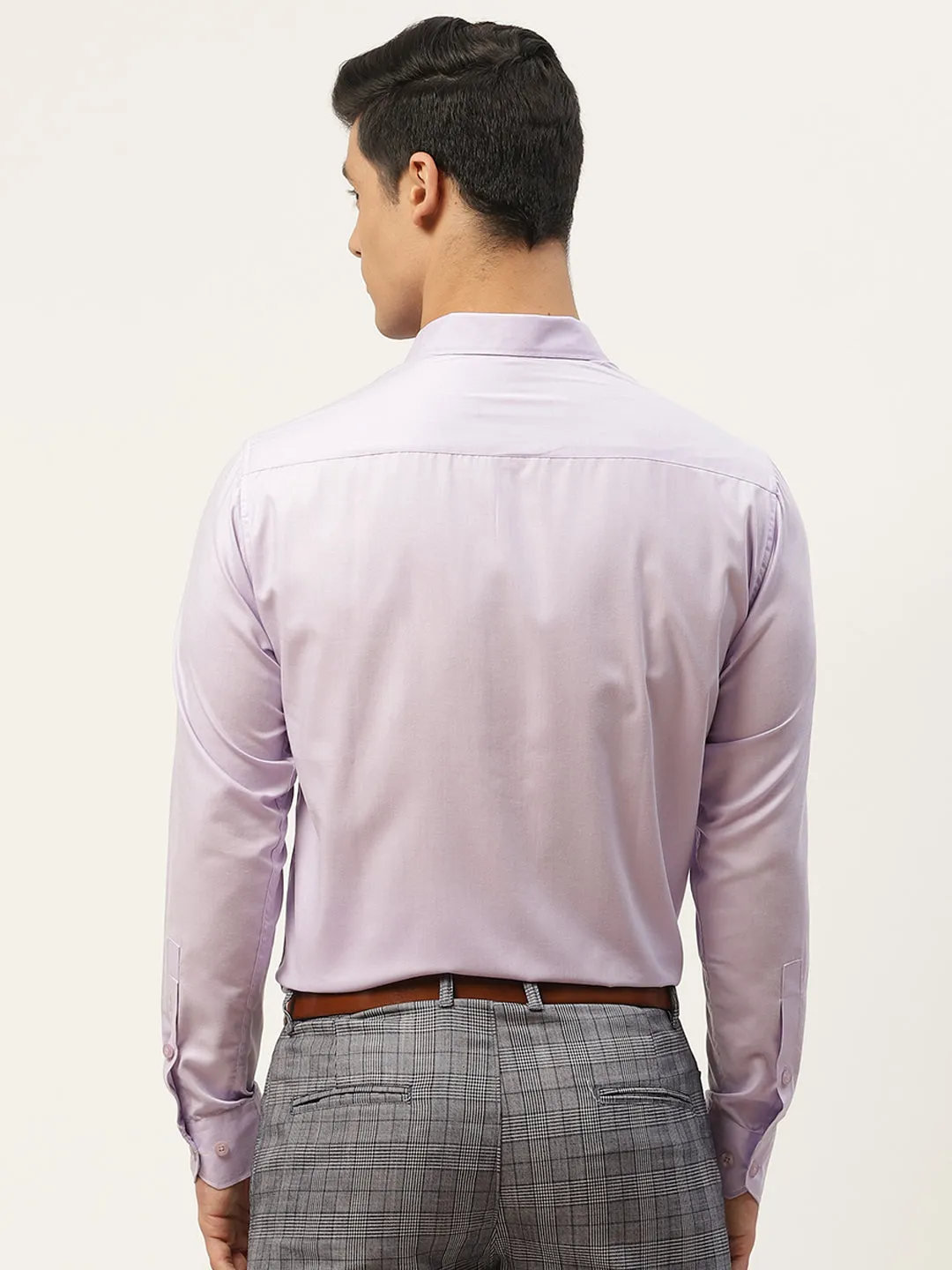 Men's Cotton Lavender Classic Formal Shirt - Sojanya