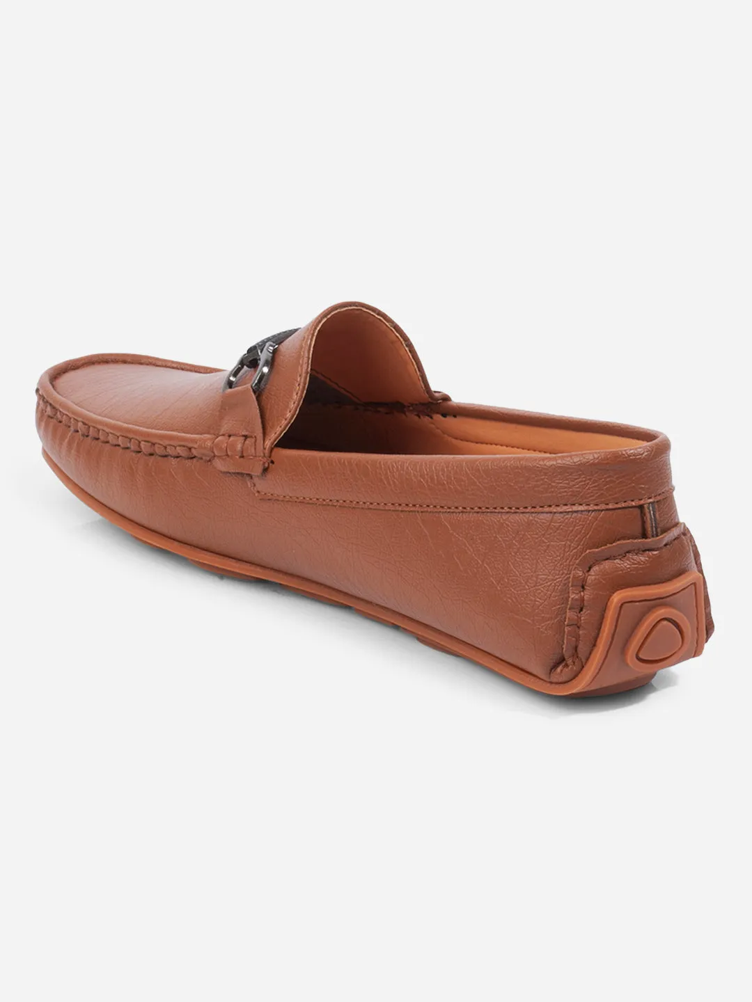 Men's Tan Moc Toe Buckle Loafer (IX4111)