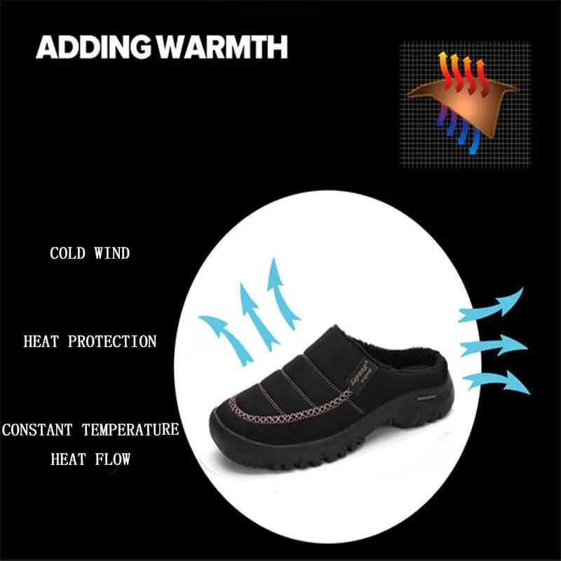 Men's Women's Warm Cotton Knit Memory Foam water proof Slippers Soft House Slippers with Anti Slip Sole