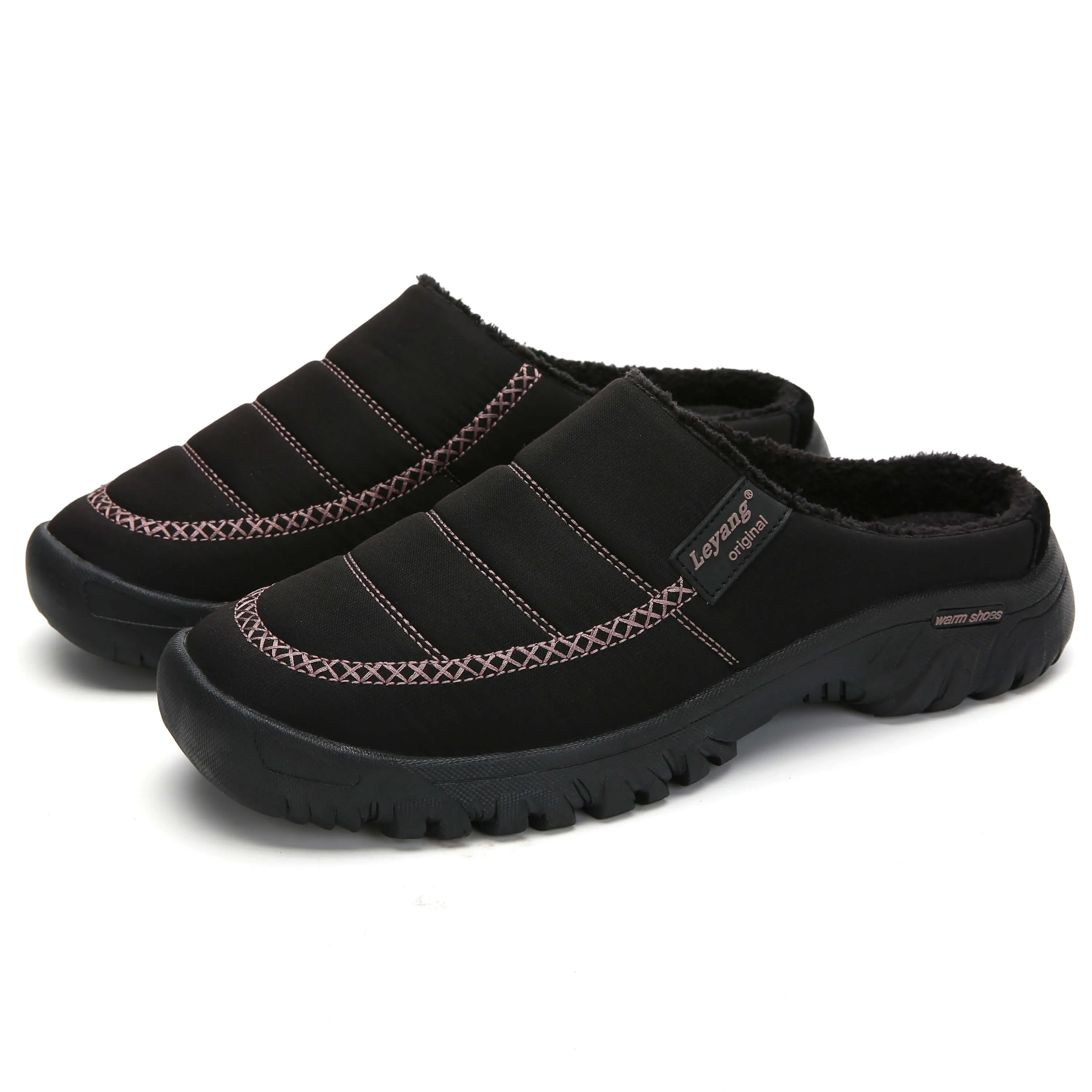 Men's Women's Warm Cotton Knit Memory Foam water proof Slippers Soft House Slippers with Anti Slip Sole