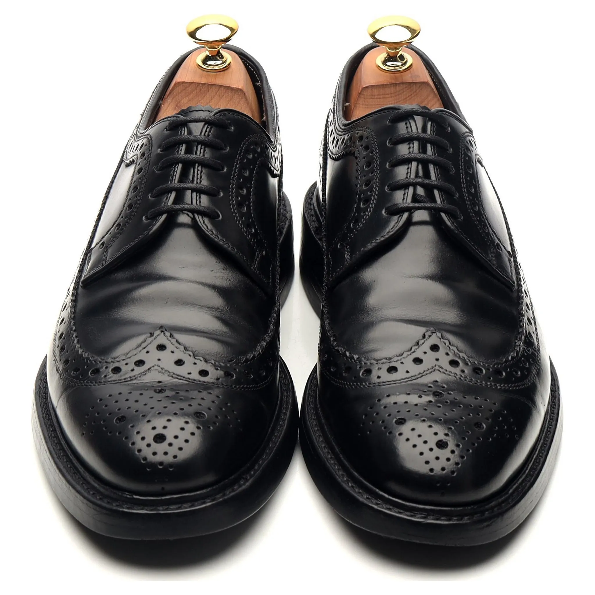 'ML096BLK' Black Leather Derby Brogues UK 6 F