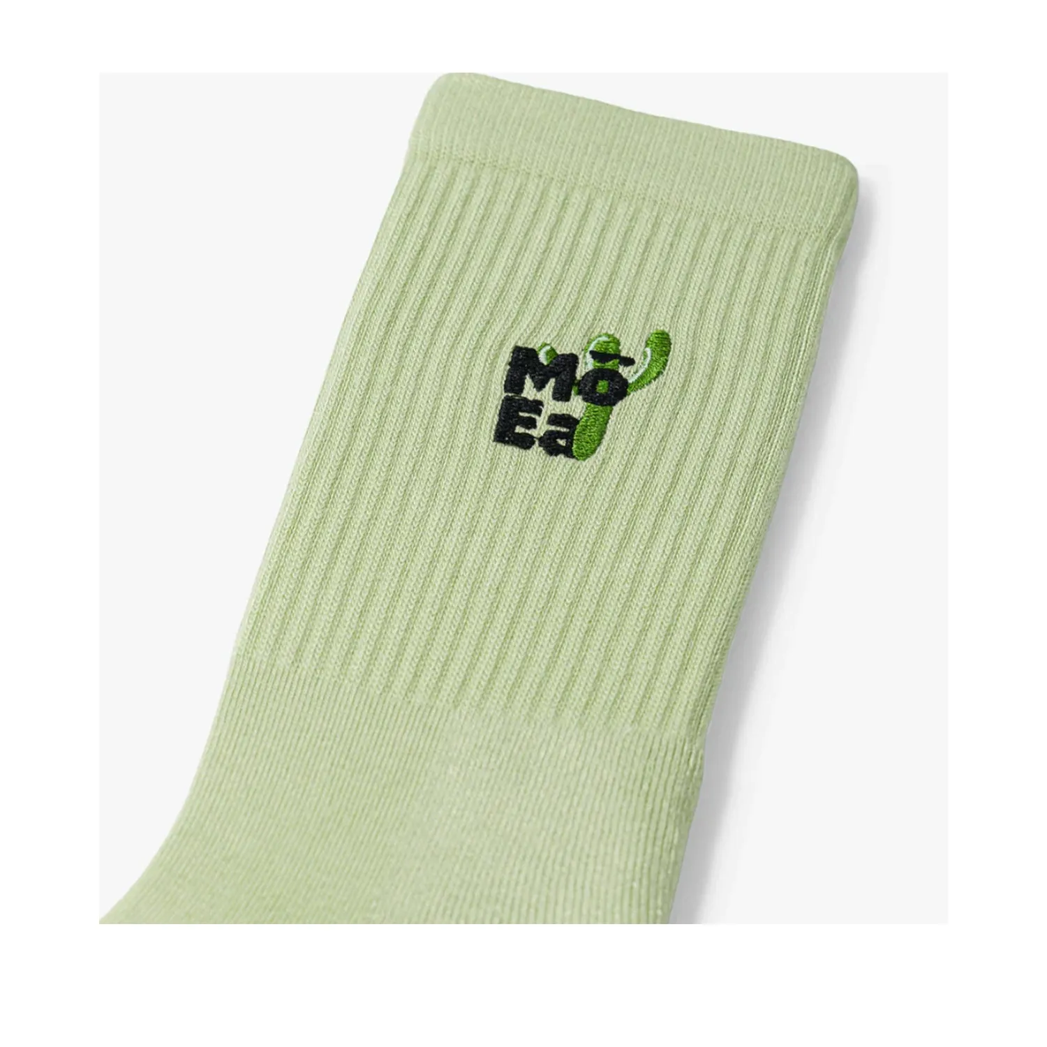 MoEa Unisex Bamboo Sock Bundle in White/Green