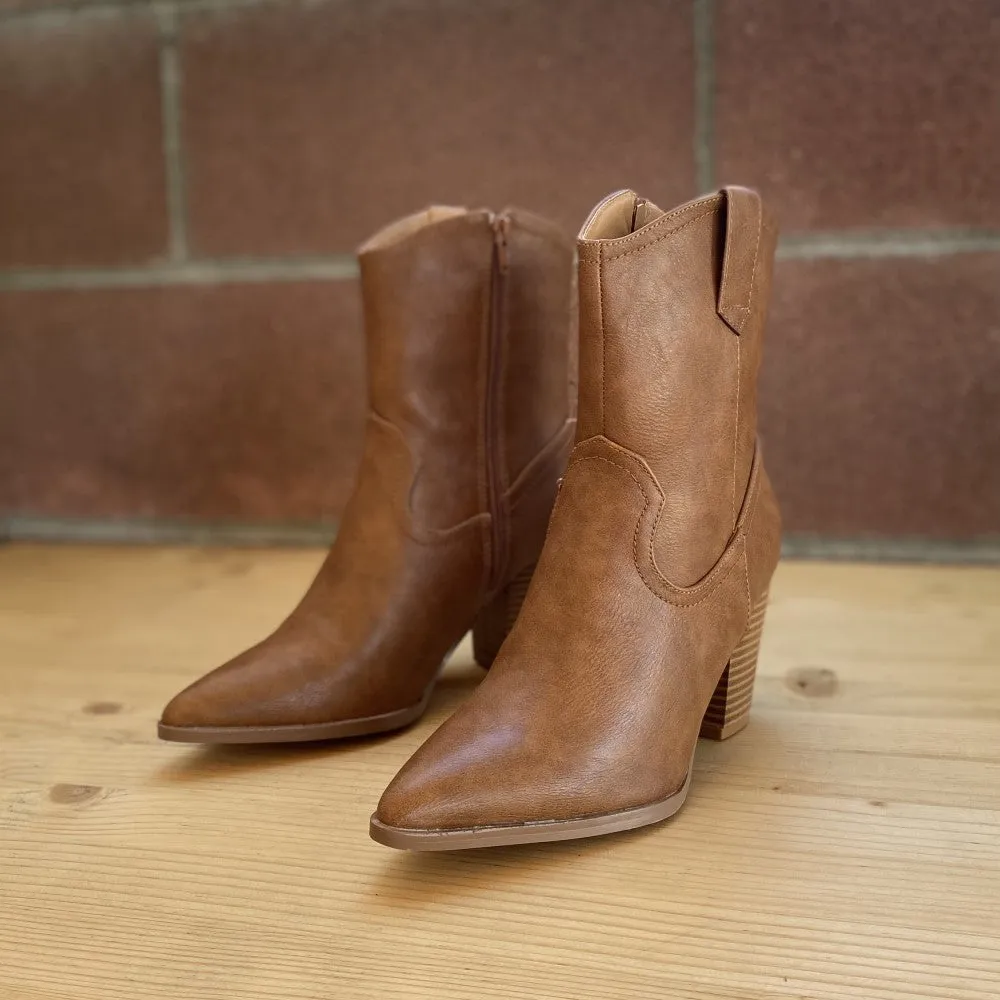 Musical Nights Tan - Botas para Mujer con Tacon