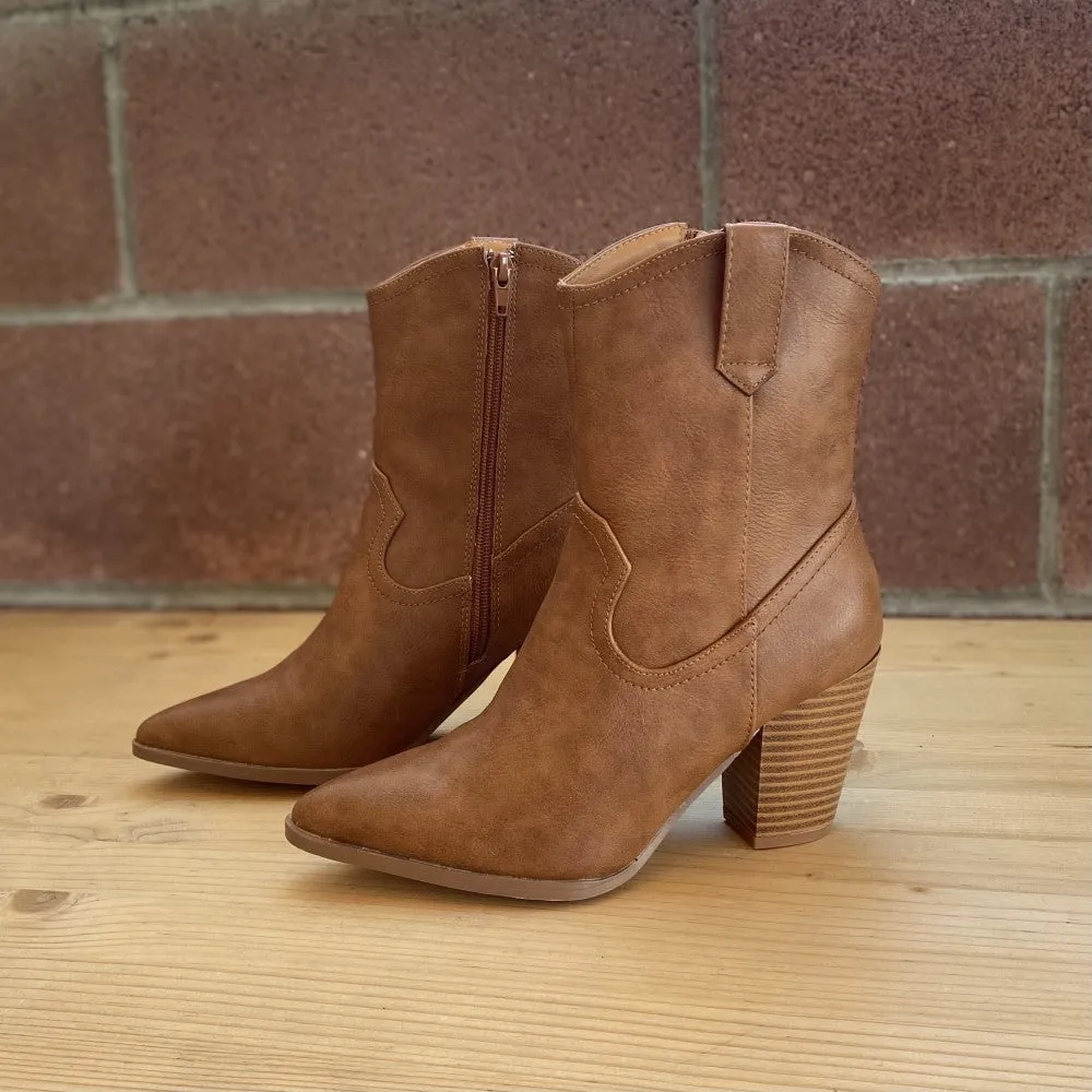 Musical Nights Tan - Botas para Mujer con Tacon