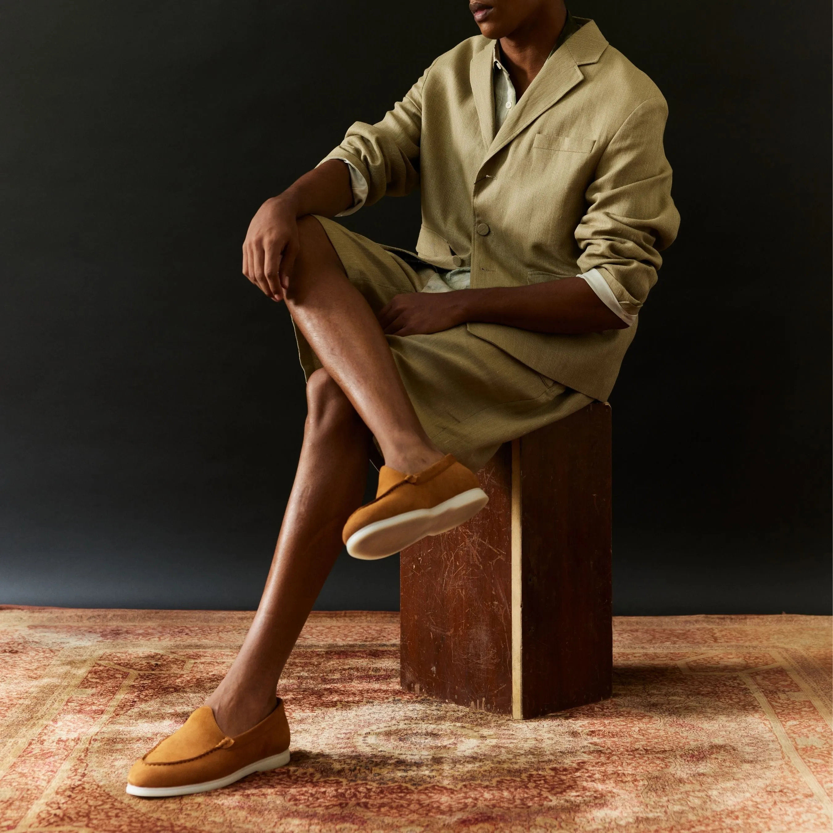 Nagra Loafer | Light Tan Suede