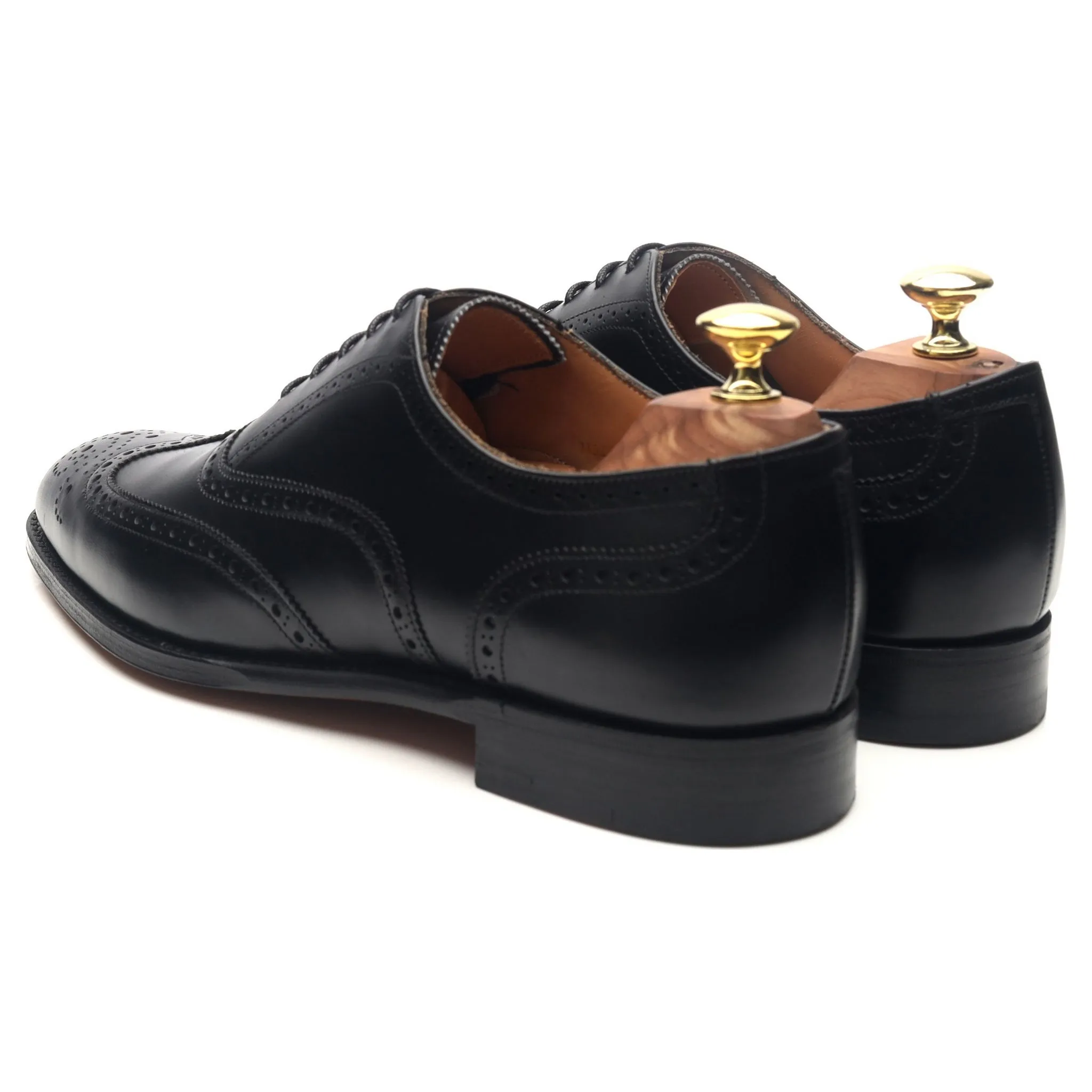 New & Lingwood Black Leather Brogues UK 7.5 E