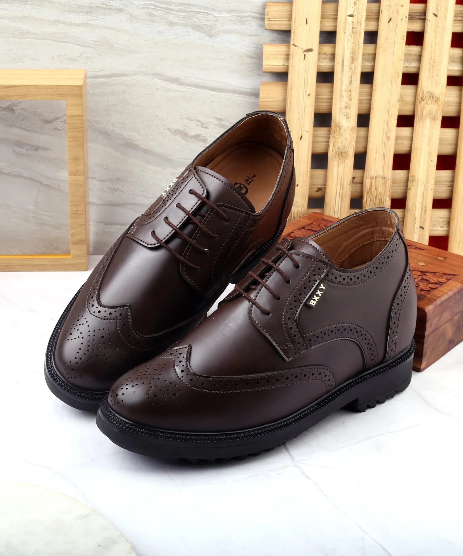 New Latest Men's Faux Leather Formal Brogue Shoes