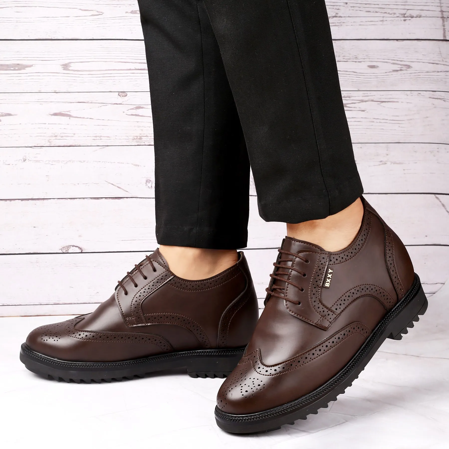 New Latest Men's Faux Leather Formal Brogue Shoes