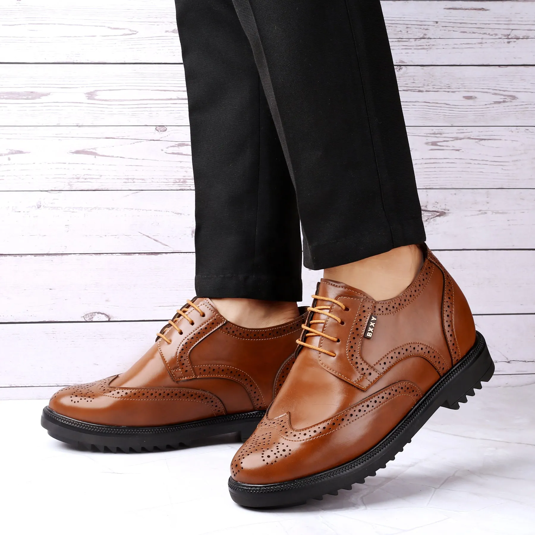 New Latest Men's Faux Leather Formal Brogue Shoes