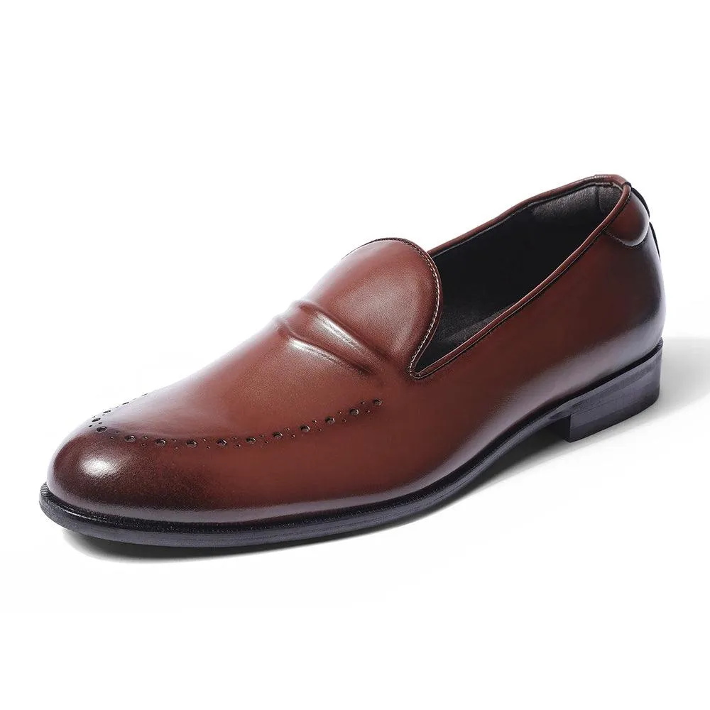 Nicoh - British Tan Brogue Loafers