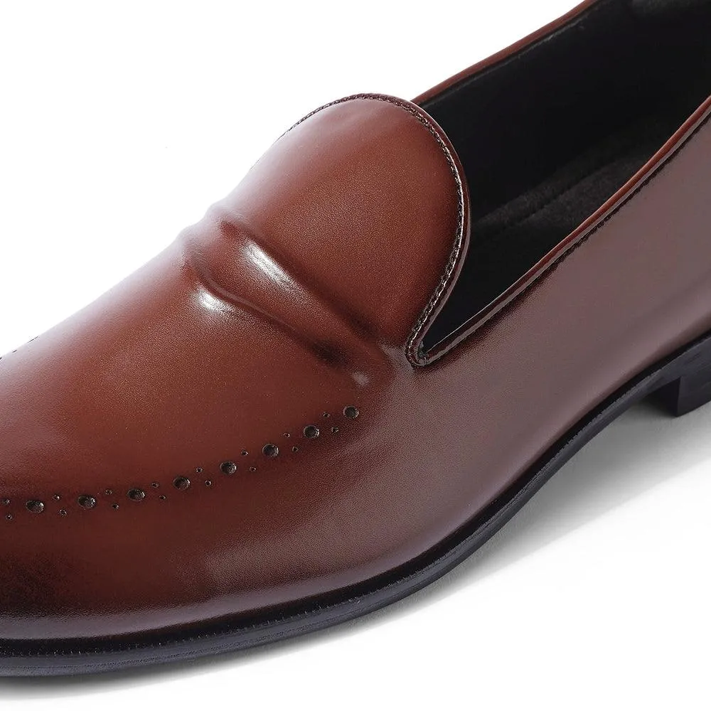 Nicoh - British Tan Brogue Loafers