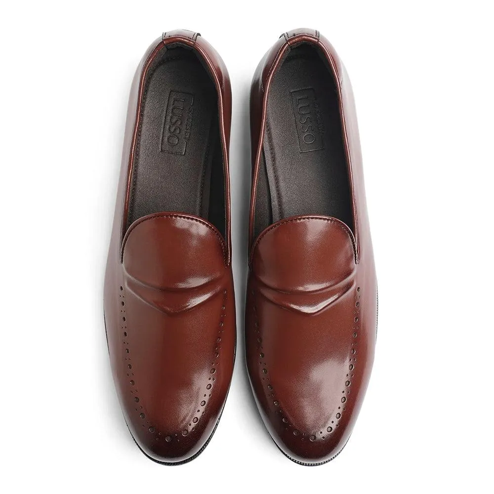 Nicoh - British Tan Brogue Loafers