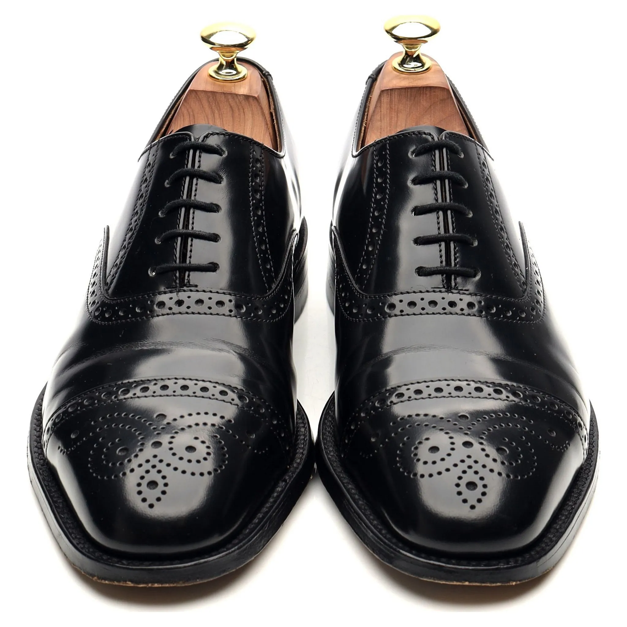 'Oban' Black Leather Oxford Brogues UK 7