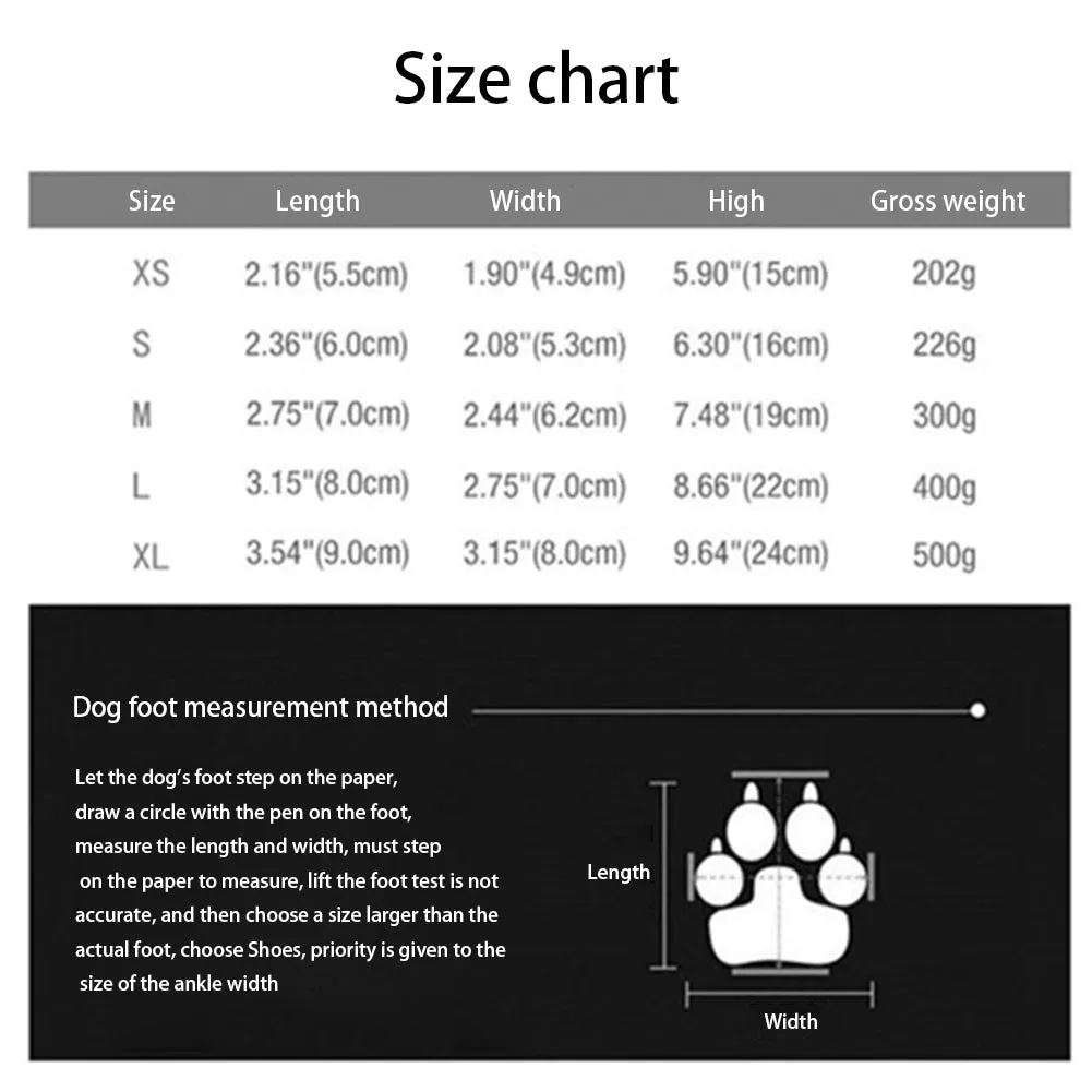 OMEM Pet Shoes, Dog Shoes, Waterproof, Snow, Anti-Skid Shoes, Large, High-Heeled Shoes, Long Tube