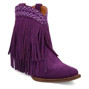 Online Exclusive | Dingo | Tapadero Suede Leather Bootie in Purple ** PREORDER