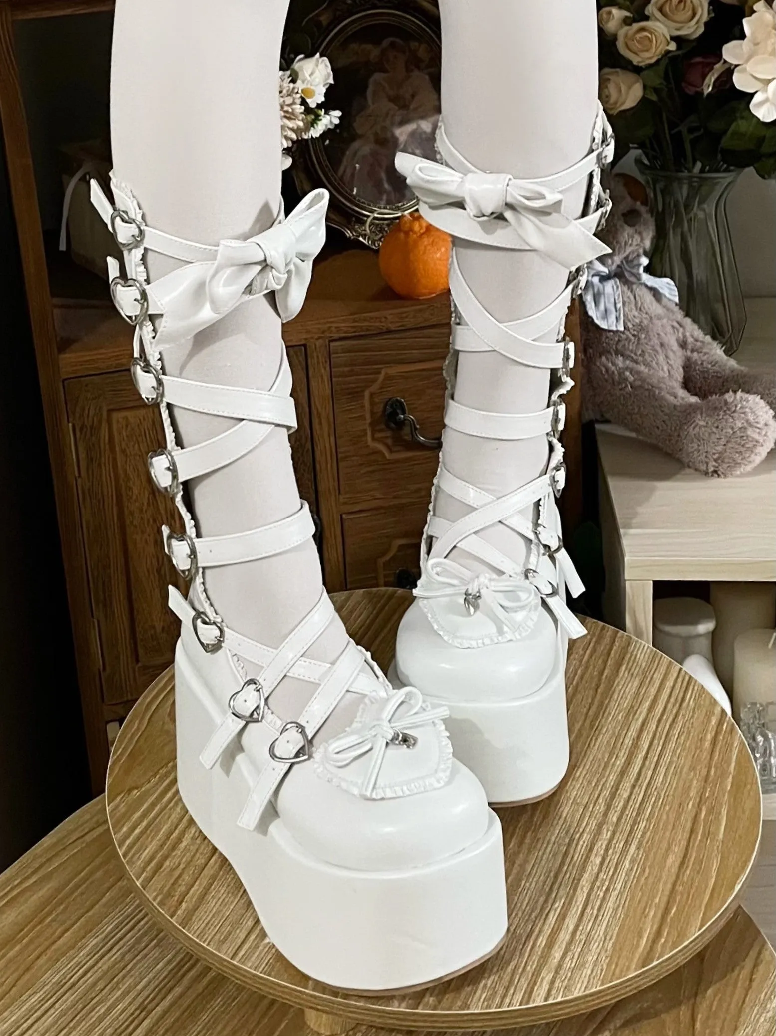 Original Lolita design thick-soled lace-up boots