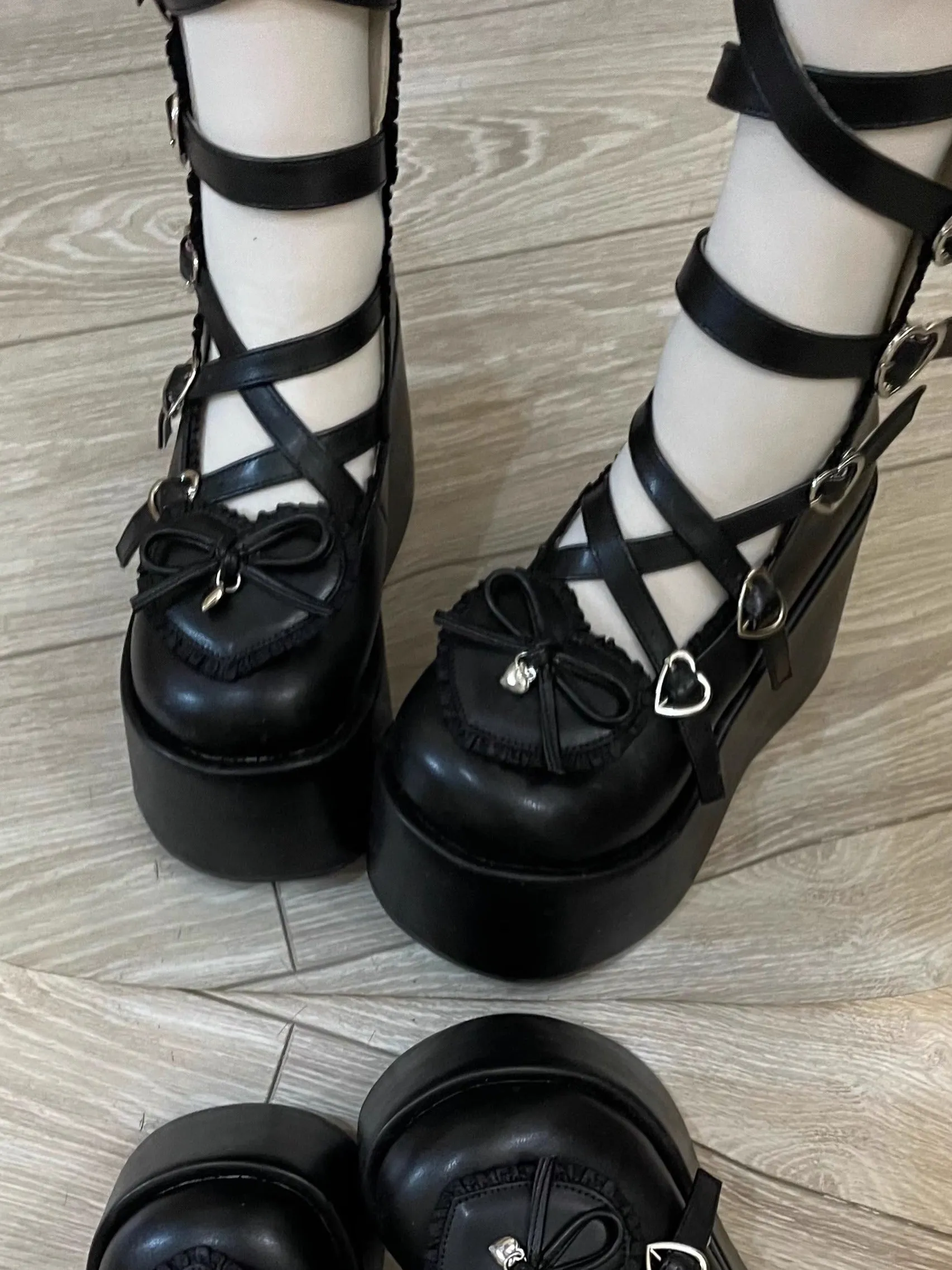 Original Lolita design thick-soled lace-up boots