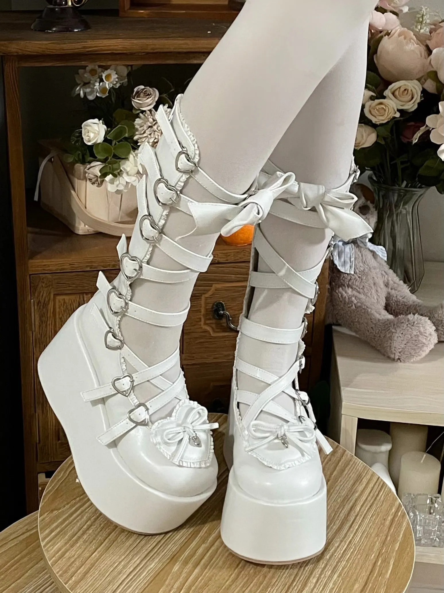 Original Lolita design thick-soled lace-up boots