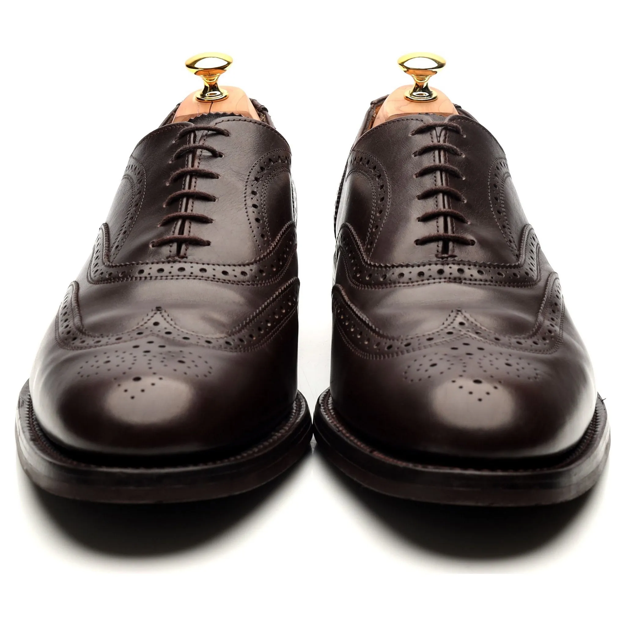 'Oslo' Dark Brown Leather Brogues UK 12 F