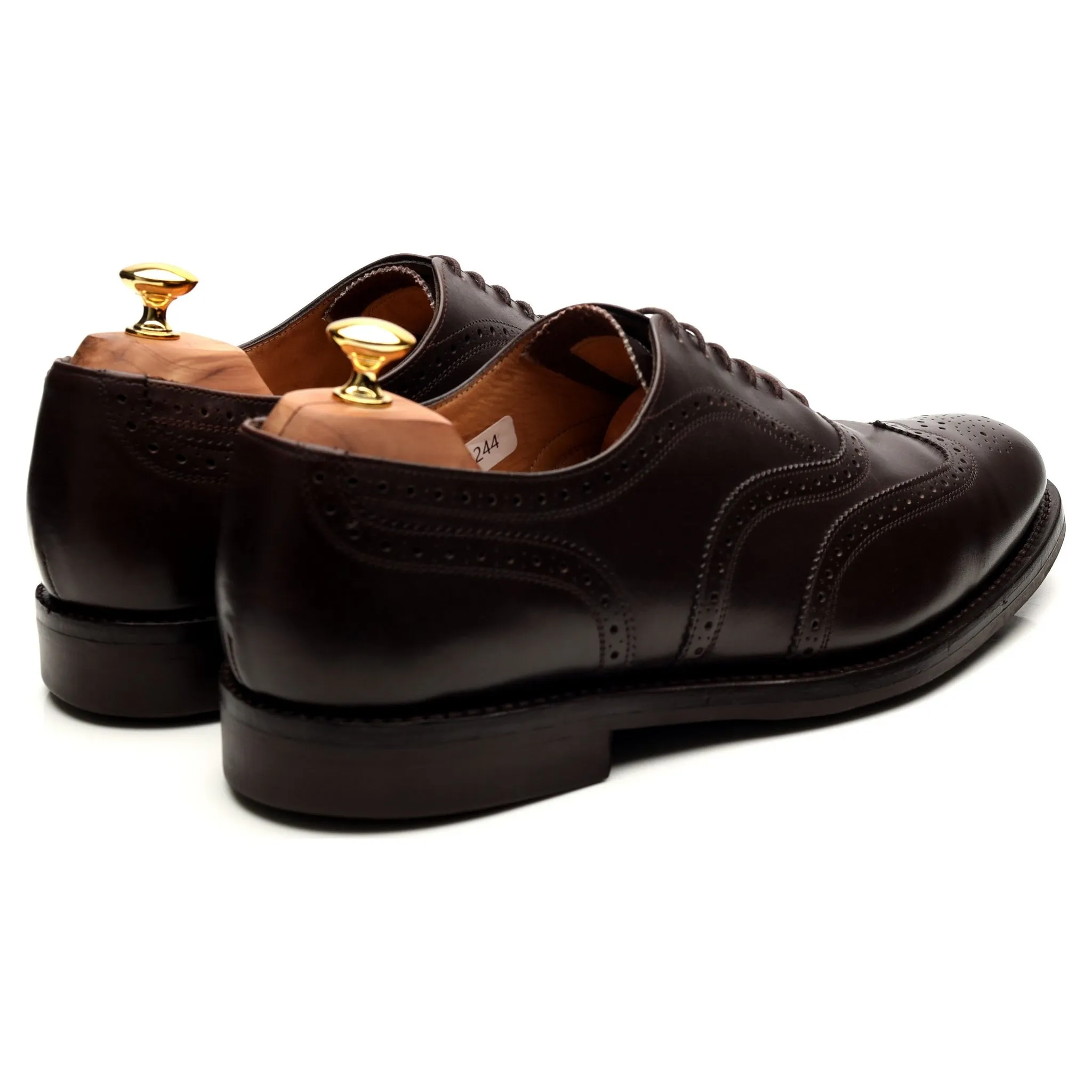 'Oslo' Dark Brown Leather Brogues UK 12 F