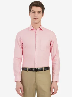 Pastel Rose Dobby Slim Fit Formal Shirt | JadeBlue