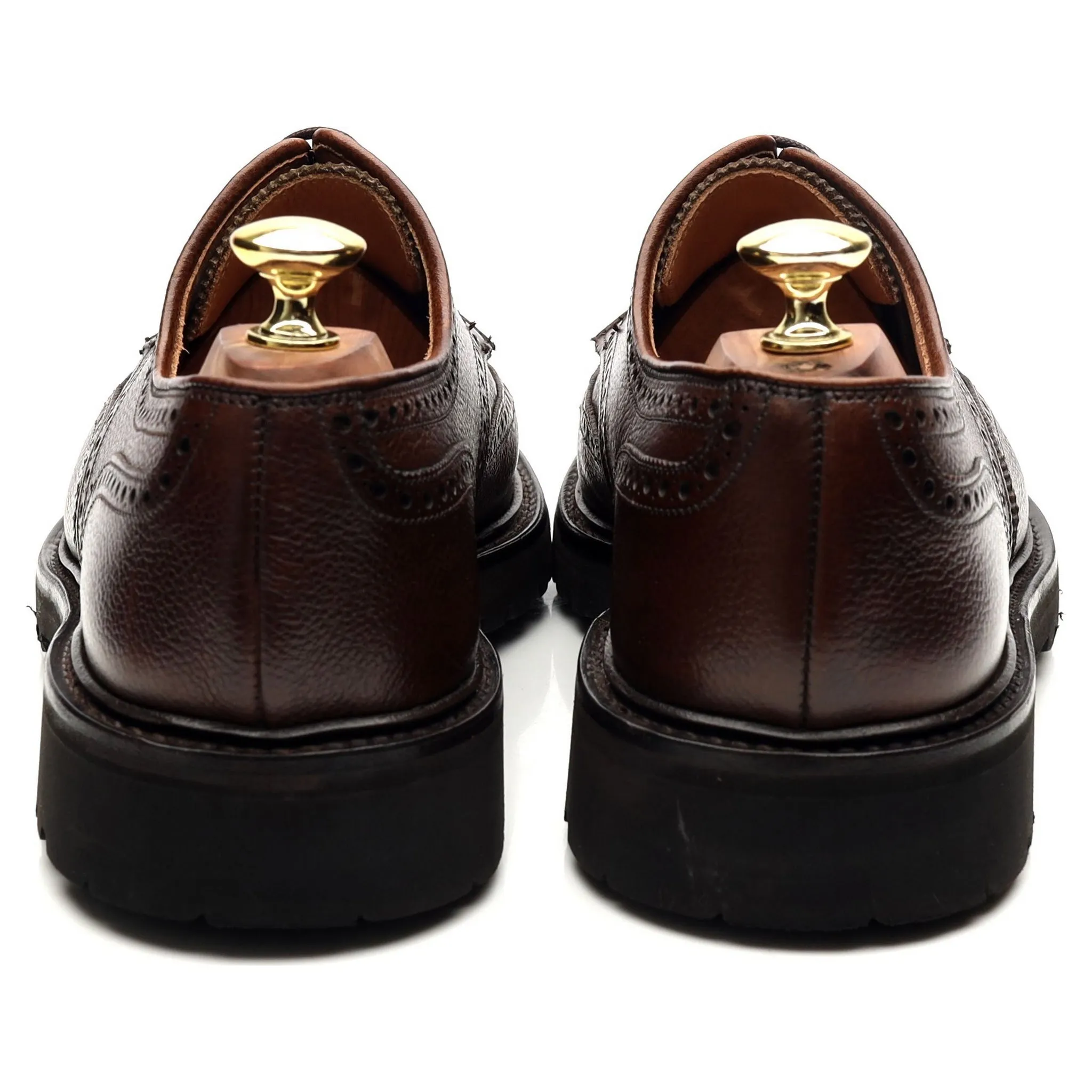 'Pembroke' Dark Brown Leather Derby Brogues UK 7 E