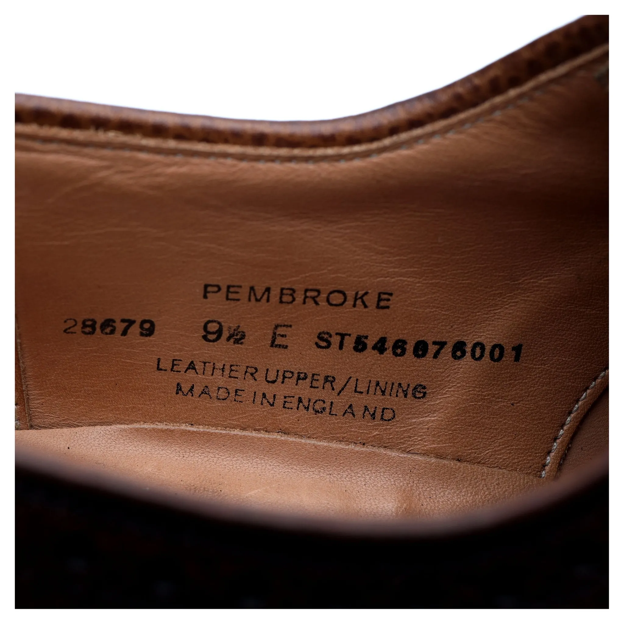 'Pembroke' Dark Brown Leather Derby Brogues UK 9.5 E