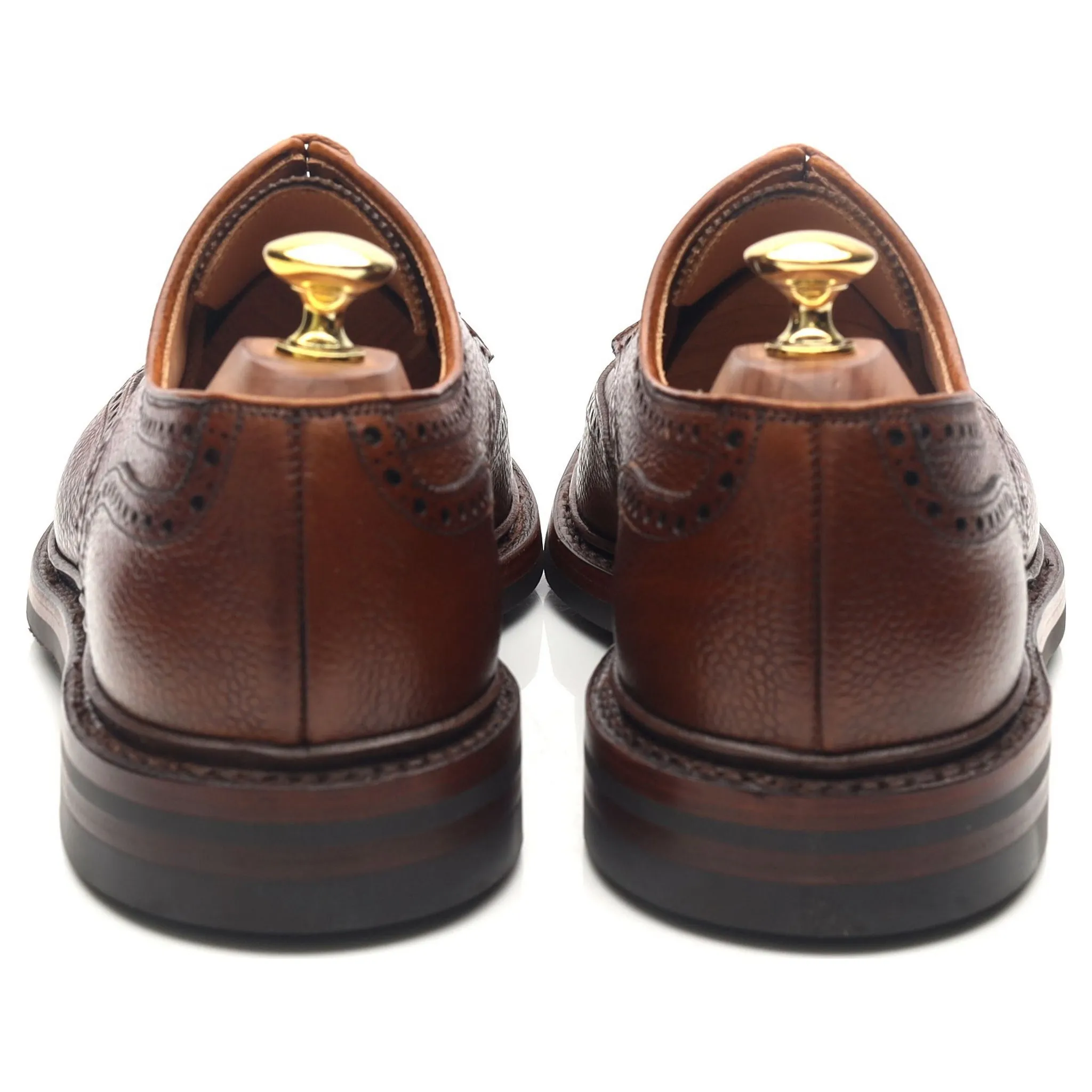 'Pembroke' Tan Brown Leather Derby Brogues UK 8.5 E