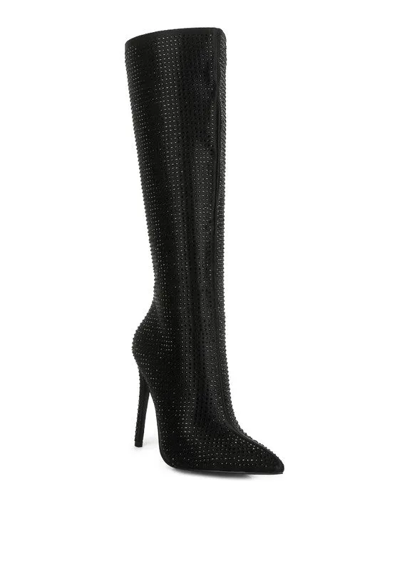 PIPETTE Diamante Set High Heeled Calf Boot